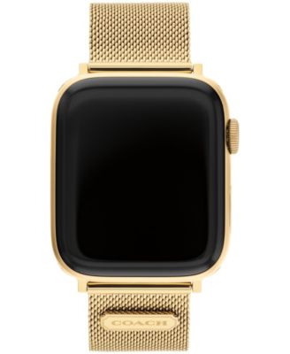 COACH - Men's Gold-Tone Mesh Bracelet for Apple Watch&reg; 42mm/44mm