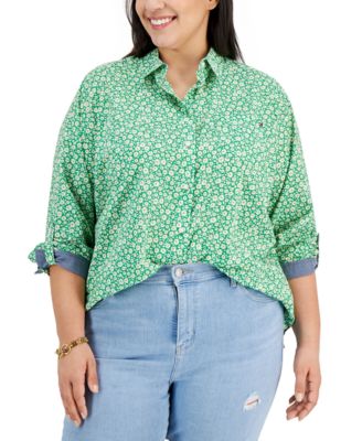 Tommy Hilfiger - Plus Size Cotton Utility Shirt