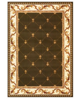 Kas - Corinthian 5323 Green Fleur-de-Lis Area Rugs