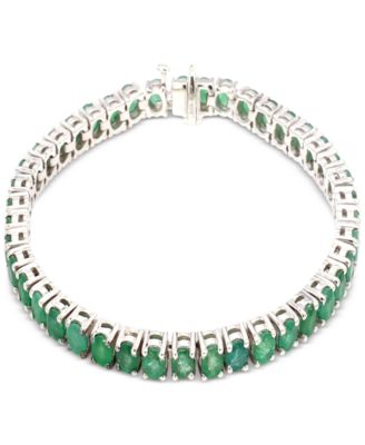 Macy's - Emerald Tennis Bracelet (10-1/10 ct. t.w.) in Sterling Silver
