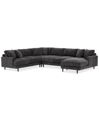 Furniture - Mariyah Fabric 4-Pc. Sectional with Chaise