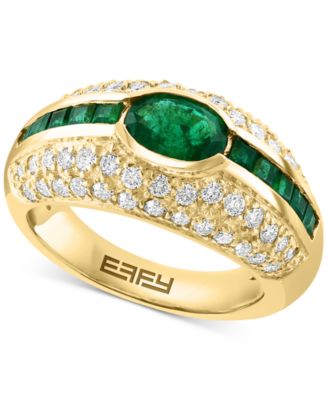 EFFY Collection - Emerald (1-1/3 ct. t.w.) & Diamond (3/4 ct. t.w.) Ring in 14k Gold