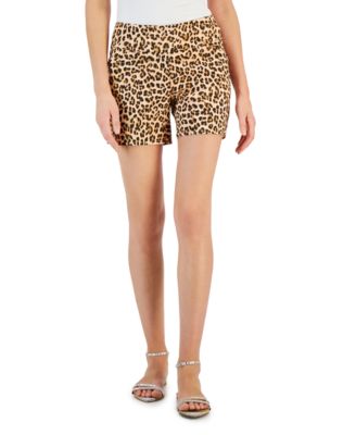 I.N.C. International Concepts - Women's Printed Mid-Rise Pull-On Shorts
