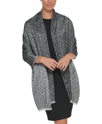 Calvin Klein - Monogram CK Logo-Print Pashmina