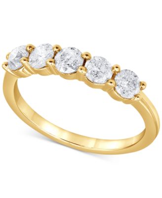 Macy's - Diamond Five Stone Band (1 ct. t.w.) in 14k Gold