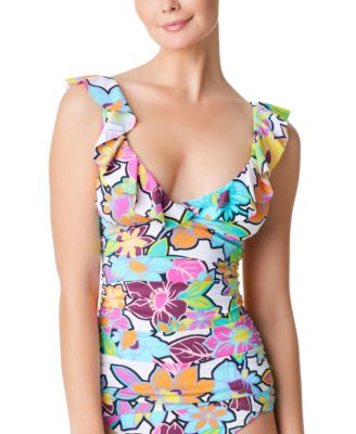 Bleu by Rod Beattie - Women's Color Crush Ruffled Tankini