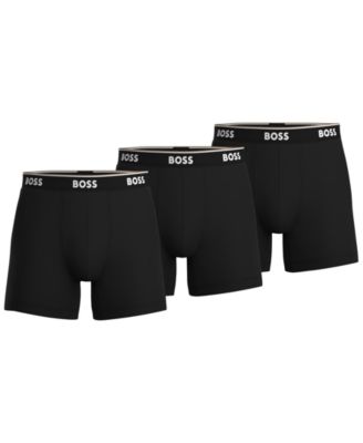 BOSS - Men's 3-Pk. Solid Boxer Briefs