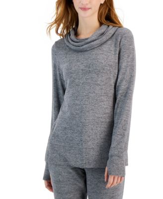 ID Ideology - Women's Mushy Knit Cowlneck Top