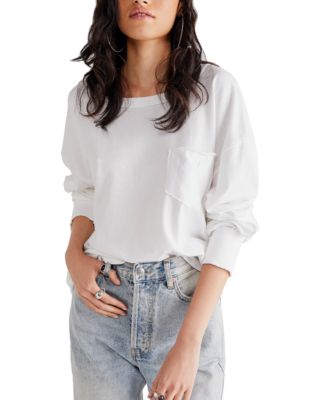 Free People - Women's Fade Into You Long-Sleeve Cotton T-Shirt