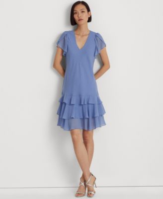 Lauren Ralph Lauren - Women's Crinkle Georgette Drop-Waist Dress