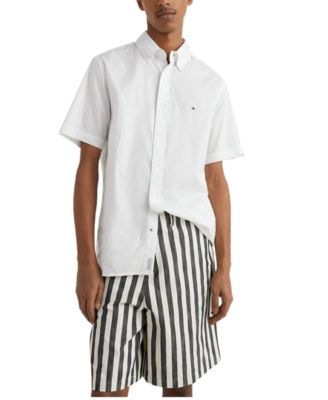 Tommy Hilfiger - Men's Flex Poplin Regular-Fit Short-Sleeve Shirt