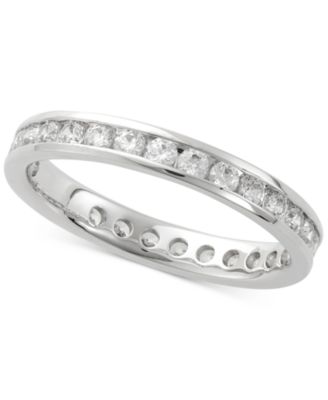 Macy's - Diamond Channel Set Eternity Band (1 ct. t.w.) in 14k White Gold