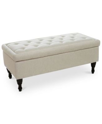 Noble House - Bineta Storage Ottoman, Quick Ship