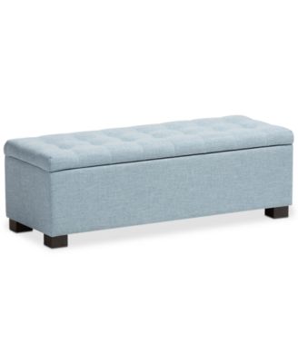 Furniture - Roanoke Grid-Tufting Storage Ottoman Bench, Quick Ship