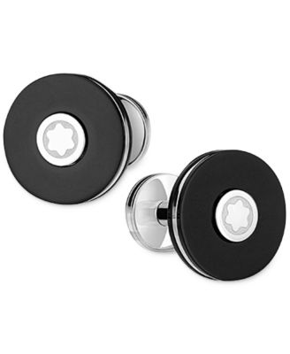 Montblanc - Men's Pix Stainless Steel & Black Resin Cuff Links