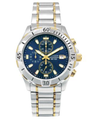 Citizen - Men's Chronograph Two Tone Stainless Steel Bracelet Watch 41mm AN3394-59L