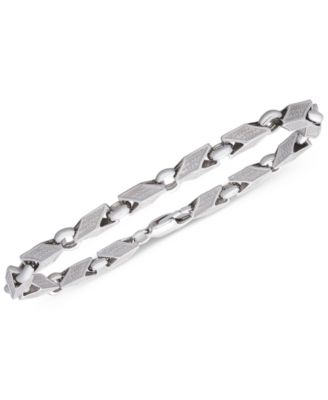 Macy's - Men's Polished Link Bracelet in Sterling Silver