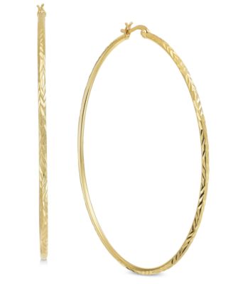 And Now This - Textured Hoop Earrings
