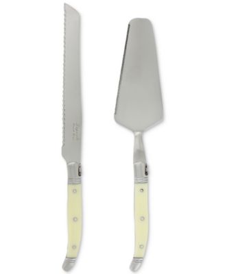 French Home - Laguiole 2-Pc. Connoisseur Faux Ivory Cake Slicer & Server Set