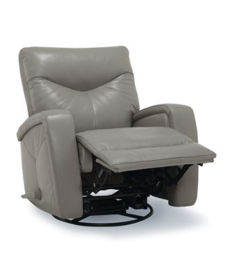 Furniture - Leather Swivel Rocker Pushback Recliner