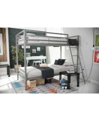 Novogratz Collection - Maxwell Twin over Twin Metal Bunk Bed in Gray
