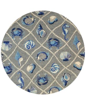 Kas - Harbor Seaside 7'6" Indoor/Outdoor Round Area Rug