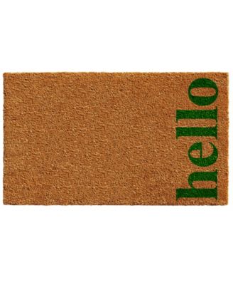 Home & More - Vertical Hello 24" x 36" Coir/Vinyl Doormat
