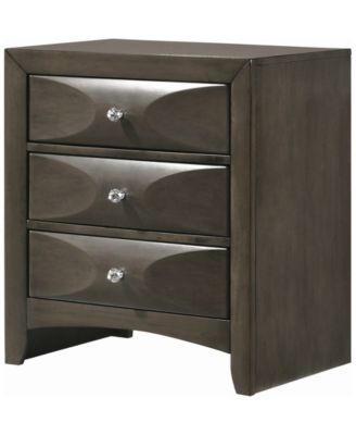 Macy's - Salano 3-drawer Nightstand Mod Grey