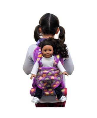 The Queen's Treasures - AGBCKL,  Purple Child's Backpack with Doll Carrier and Doll Sleeping Bag