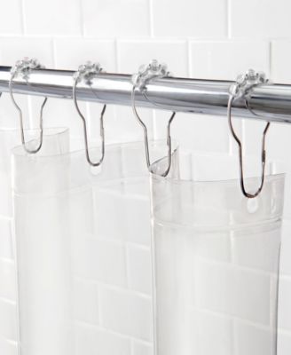 Kenney - Medium Weight Mildew-Resistant Shower Curtain Liner and Ring Set