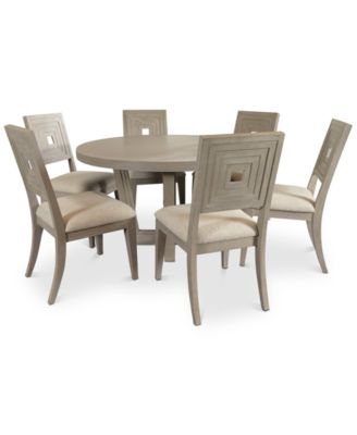 Furniture - Modern Coastal Dining , 7-Pc. Set (Table & 6 Side Chairs)
