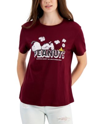 Peanuts - Juniors' Snoopy Logo T-Shirt