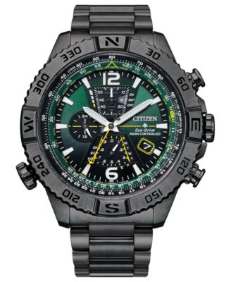 Citizen - Men's Chronograph Promaster Navihawk Gray-Tone Stainless Steel Bracelet Watch 48mm