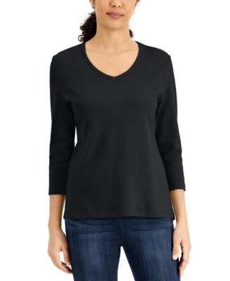 Karen Scott - V-Neck Top, Created for Macy's