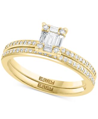 EFFY Collection - Diamond Baguette Cluster Bridal Set (3/8 ct. t.w.)
