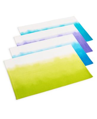Elrene - Assorted Ombr&eacute; Tie Dye Fabric Placemats, Set of 4