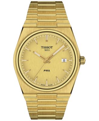 Tissot - Men's PRX Gold-Tone Stainless Steel Bracelet Watch 40mm
