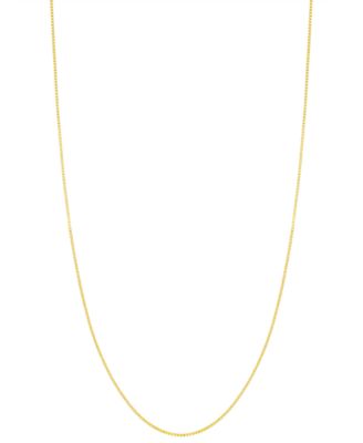 Macy's - 14k Gold Necklace, Adjustable Box Chain