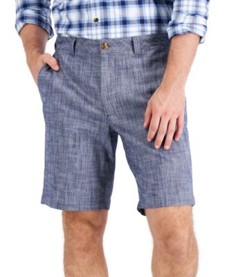 Club Room - Men's 9" Stretch Chambray Shorts