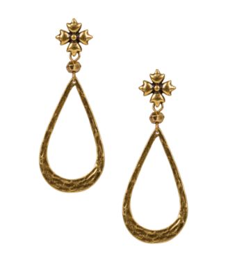 Patricia Nash - Gold-Tone Floret & Tear-Shape Drop Earrings
