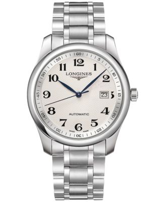 Longines - Men's Swiss Automatic Silver-Tone Stainless Steel Bracelet Watch 40mm