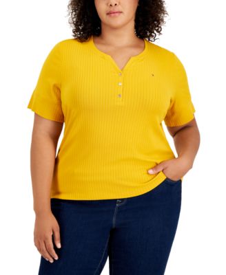 Tommy Hilfiger - Plus Size Ribbed Henley Top