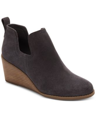 TOMS - Women's Suede Kallie Wedge Booties