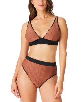 Sanctuary - Women's Snake Bite Plunge Bikini Top & High-Leg Bottoms
