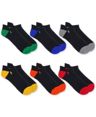 Polo Ralph Lauren - Men's 6-Pk. Performance Tipped Low Cut Socks