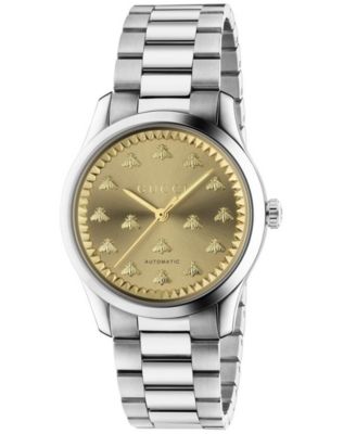 Gucci - Women's Swiss Automatic G-Timeless Stainless Steel Bracelet Watch 38mm