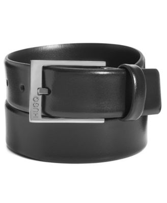 HUGO - Men's Garney Plaque-Buckle Dress Belt