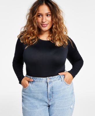 And Now This - Plus Size Crewneck Bodysuit