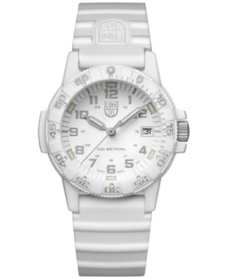 Luminox - Unisex Swiss Leatherback Sea Turtle Dive White Rubber Strap Watch 39mm