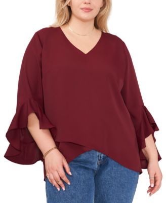 Vince Camuto - Plus Size Flutter-Sleeve Top